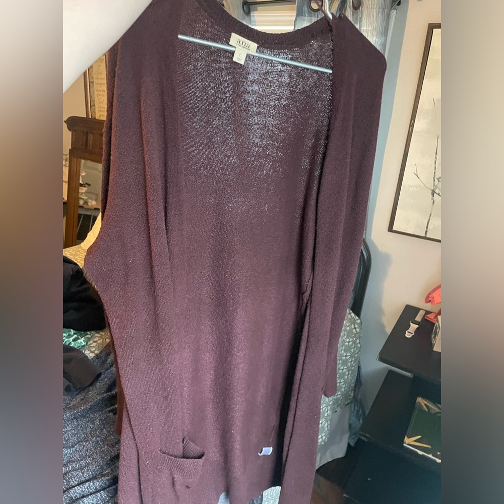 A.N.A. maroon cardigan :)